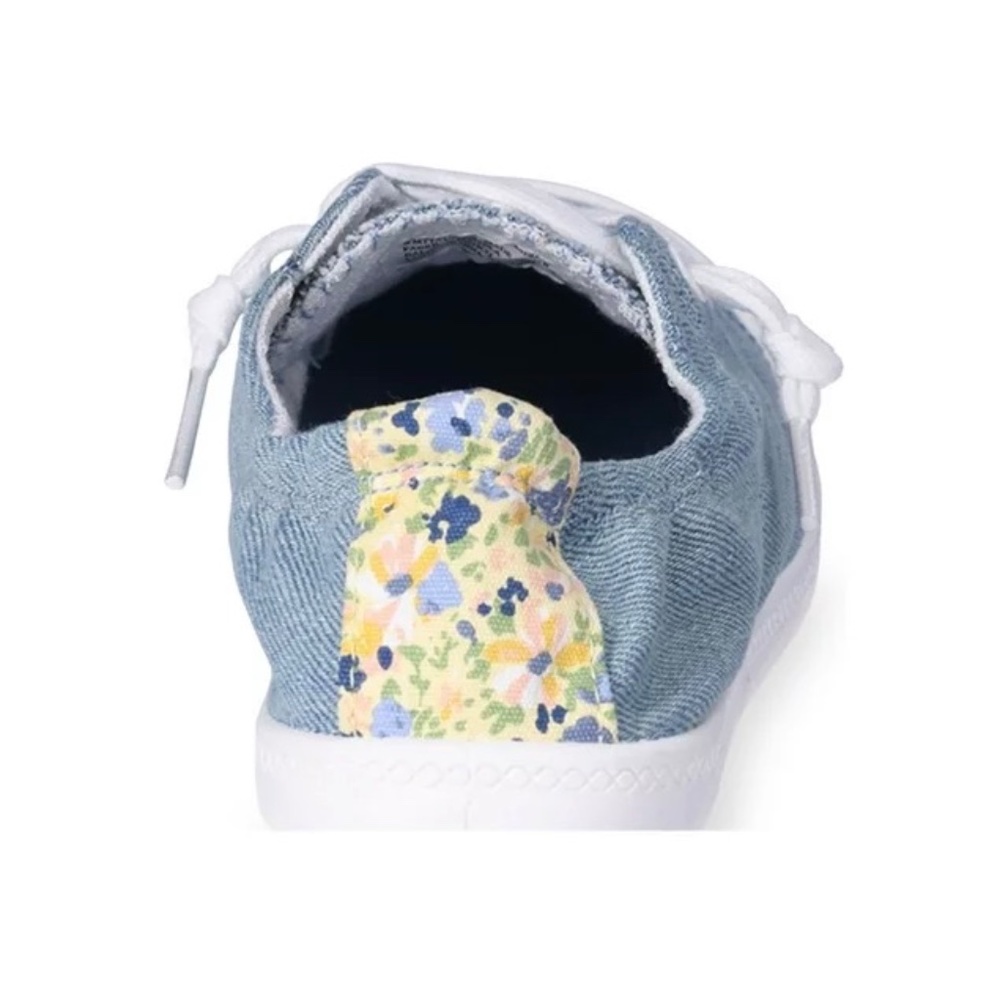 *MEDIUM WIDTH Time and Tru Women's Scrunch Back Slip-On Sneaker - LIGHT BLUE - Picture 2 of 5